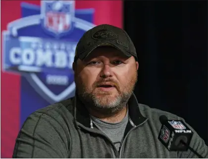  ?? MICHAEL CONROY, FILE — THE ASSOCIATED PRESS ?? Joe Douglas and the Jets enter the NFL draft poised to make franchise history. With picks Nos. 4and 10, the team has two selections in the top 10for the first time.