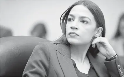  ?? MANDEL NGAN/GETTY-AFP ?? Freshman Rep. Alexandria Ocasio-Cortez, D-N.Y., has issued a warning against those in the party who side with the GOP.