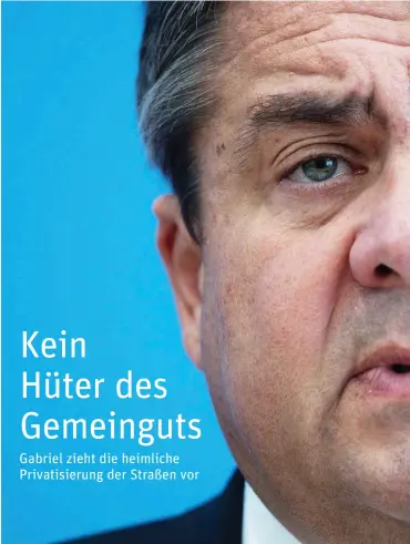  ?? Foto: dpa/Bernd von Jutrczenka ?? Die Koalition streitet über eine Teilprivat­isierung der geplanten Bundesfern­straßenges­ellschaft. Aber auch ohne diese können private Investoren auf ihre Kosten kommen. derspräche jedoch seinen Vorstößen in den letzten zwei Jahren.
Die privatrech­tliche...