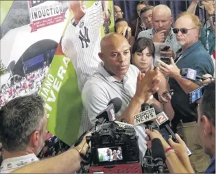  ?? James Allen / times union ?? mariano rivera told the media on Saturday that a short memory was essential for him as closer for the Yankees. He is the all-time saves leader with 652.