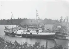  ?? SUPPLIED PHOTO ?? The Chicora, originally built as a blockade runner for the American Civil War, was later bought by Canadian interests for use on the Great Lakes. Much of the work was done to ready it for Great Lakes use in Collingwoo­d.