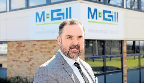  ??  ?? MAN IN CHARGE: Graeme Carling, chief executive, said McGill has been hiring new staff as its order book has been expanding