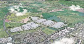  ??  ?? > An artist’s impression of how the Peddimore land could be developed