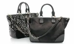  ?? TIFFANY & CO./ SUPPLIED ?? Fashion-forward leather and haircalf tote bags by Truex & Lambertson for Tiffany & Co.