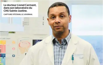  ?? CAPTURE D’ÉCRAN, LE JOURNAL ?? Le docteur Lionel Carmant, dans son laboratoir­e du CHU Sainte-justine.