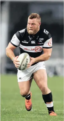  ??  ?? AKKER VAN DER MERWE got the nod to start at hooker ahead of Chiliboy Ralepelle for the Sharks’ Currie Cup semi-final against the Lions at Kings Park tomorrow. |