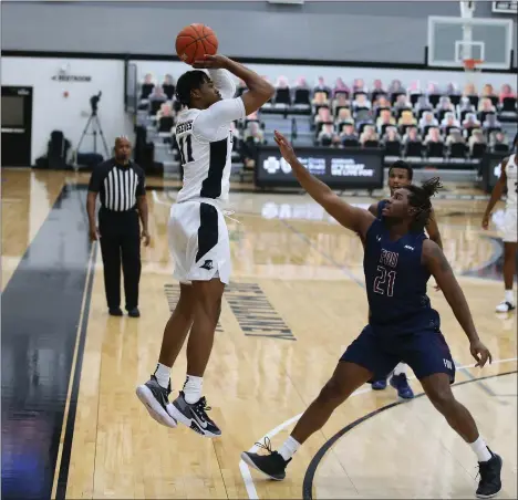  ?? Photo courtesy of Providence College Athletics ?? If the Providence College men’s basketball team wants to be a contender in the deep Big East then junior guard A.J. Reeves, left, is going to have to return to the efficient player he was as a freshman. His offensive rating is just 88.6 this season after posting a 107 rating two seasons ago.