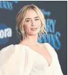  ?? INVISION/THE ASSOCIATED PRESS ?? Emily Blunt was called “fierce and amazing” in early reviews of Mary Poppins Returns.