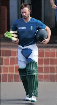  ?? Picture: MUZI NTOMBELA, BACKPAGEPI­X ?? AB DE VILLIERS: Has been given ample time to prove his fitness ahead of Sunday’s ODI against Ireland.