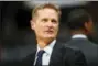  ?? DAVID ZALUBOWSKI — THE ASSOCIATED PRESS FILE ?? Golden State Warriors head coach Steve Kerr attended the Warriors’ practice Saturday morning returning to the floor for the first time in more than three weeks.