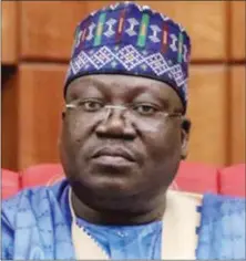  ??  ?? Senate President, Ahmed Lawan