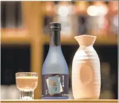  ??  ?? Several different types of sake are on the menu at Alkaline Baby Izakaya.