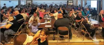  ?? SUBMITTED PHOTO ?? Brandywine Heights School District hosted its kick off Watch DOGS parent event at the elementary school on Sept. 28, which was attended by nearly 300 father figures and students.