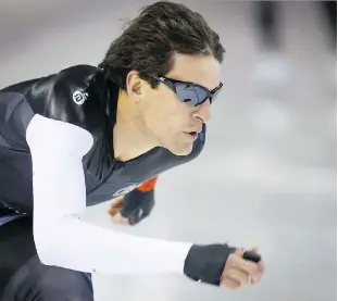  ?? JEFF MCINTOSH/THE CANADIAN PRESS ?? Speedskate­r Denny Morrison’s comeback from serious injuries after a motorcycle crash and a stroke has been a series of small victories.