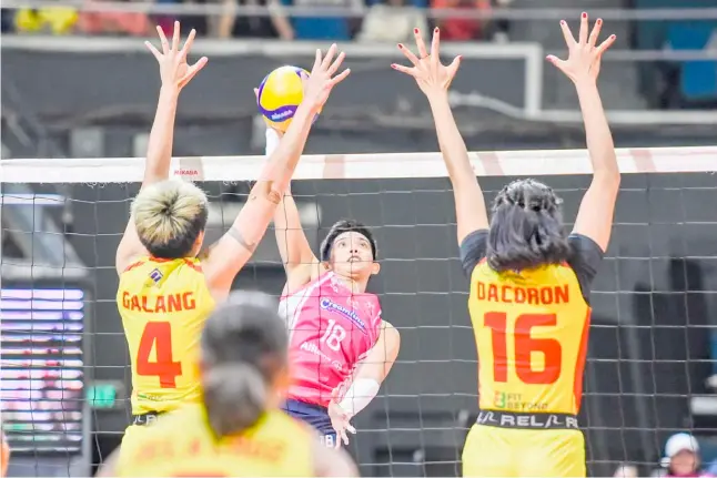  ?? PHOTOGRAPH COURTESY OF PVL ?? REIGNING conference MVP Tots Carlos will be Creamline’s main weapon against PLDT when the PVL All-Filipino Conference goes to Cagayan de Oro City.