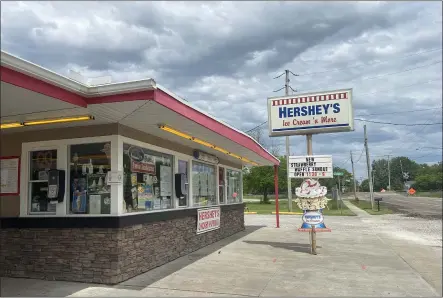  ?? LYRIC AQUINO — THE MORNING JOURNAL ?? Hershey’s Ice Cream ‘n More has been operating for nearly 19years. Located in LaGrange, the shop features desserts, meals, snacks and various options of treats.