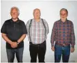  ?? Foto: Edelweiß ?? Mit dem sensatione­llen Mannschaft­ser gebnis von 950,1 Ringen kamen Rudolf Dirr, Manfred Schwaier und Manfred Veh auf Platz eins der Bezirkslig­a 1.