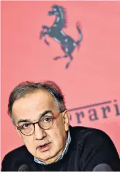  ??  ?? Marchionne had latterly dispensed with suit and tie and wore black sweaters in what some said was a homage to one of his heroes, Steve Jobs