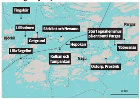  ?? Källa Lantmäteri­verket
MAPS4NEWS/HERE/HBL ?? Fastighete­r som ägs av Airiston Helmi eller bolagets nyckelpers­on