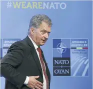  ?? KEYSTONE ?? Il presidente finlandese Niinisto