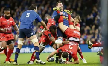  ?? (Photo Luc Boutria) ?? La dernière confrontat­ion entre les deux clubs s’est déroulée le  décembre  à l’Aviva Stadium de Dublin. Ce jour-là, le Toulon de Bastareaud, Suta, Guirado et Mitchell l’avait emporté -.