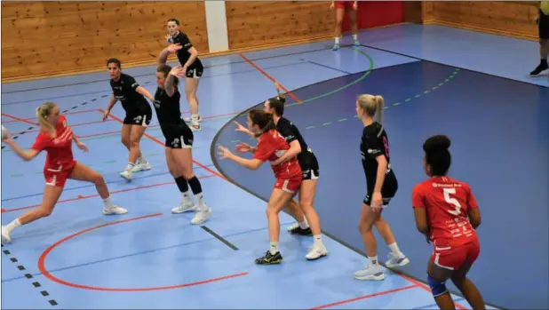  ?? FOTO: ALEXANDRA INDSETH LANGEGARD ?? Det ble en tøff kamp fredag kveld, men Lyngdal slo Lund 30-28.