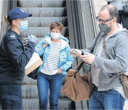  ?? KEITH GOSSE FILE PHOTO/THE TELEGRAM ?? Passengers arrive at St. John’s Internatio­nal Airport on July 3, the first day of the COVID-19 Atlantic bubble. Even with the loosening of borders in the region, many travel restrictio­ns still apply across Canada.