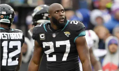  ??  ?? Leonard Fournette has suffered from injuries this season. Photograph: Adrian Kraus/AP