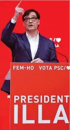  ?? ?? Salvador Illa, líder socialista en Cataluña.