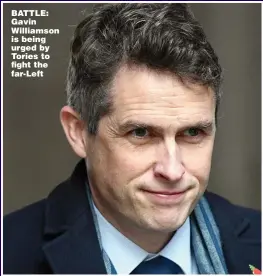  ??  ?? BATTLE: Gavin Williamson is being urged by Tories to fight the far-Left