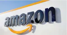  ?? — Reuters ?? Logo of Amazon is seen at the company logistics centre in Boves, France.