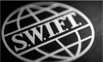  ?? ?? ▲Swift logo is seen in this illustrati­on taken, Bosnia and Herzegovin­a.