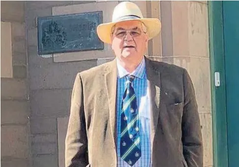  ?? ?? INNOCENT: Andrew Simpson was acquitted at Forfar Sheriff Court last month of allegation he destroyed monuments.