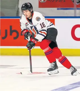  ?? CHRIS TANOUYE GETTY IMAGES FILE PHOTO ?? Leafs prospect Fraser Minten had 31 goals and 36 assists as the second-line centre for the Kamloops Blazers this season, up from 20 goals and 35 assists a year ago.