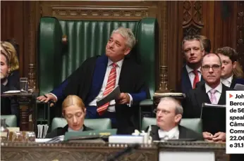  ??  ?? John Bercow, de 56 anos, foi
speaker da Câmara dos Comuns entre 22.06.2009 e 31.10.2019.