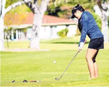  ?? GLEN ROSALES/JOURNAL FILE ?? St. Michael’s Carissa Padilla, seen here during her fifth-place finish at the Shootout in the Desert April 25, enters today’s state tournament as the defending Class 1A-4A girls state champion.