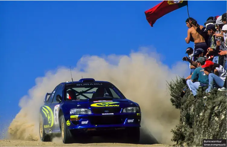  ??  ?? Burns won four times in Impreza S5