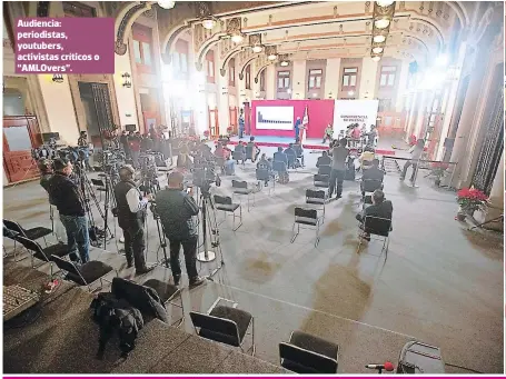  ?? FOTO: EL HERALDO ?? Audiencia: periodista­s, youtubers, activistas críticos o “Amlovers”.