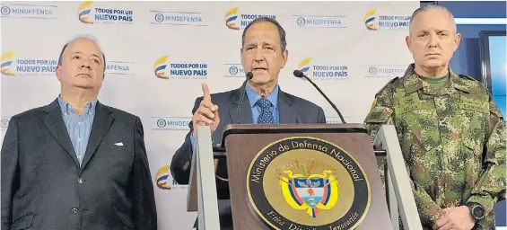  ?? DPA ?? Anuncio. Juan Restrepo, líder negociador del gobierno, ayer, durante una rueda de prensa para informar los acuerdos con la guerrilla del ELN.