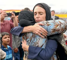  ??  ?? If we’re looking for a strong, compassion­ate response to tragedy, we need look no further than our own leader, Jacinda Ardern.