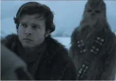  ?? DISNEY ?? Alden Ehrenreich stars as Han Solo in the upcoming film Solo.