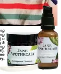  ??  ?? Soothing ng Cleansing ng Balm (43 )e � Hydrating g& & Soathing ng Serum (54 ), � de Jane ne Apothecary. ry.