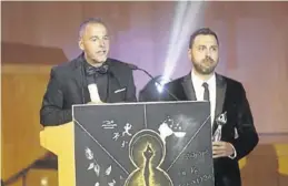  ?? NURIA SOLER ?? Sergio Falces y David Chapín, en la gala del 2019.