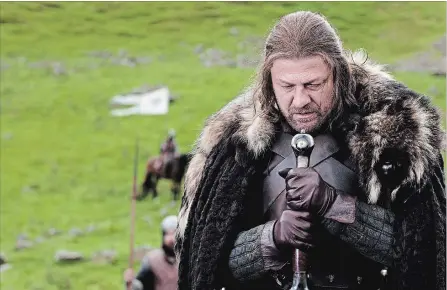  ?? NICK BRIGGS THE ASSOCIATED PRESS ?? Sean Bean says he is proud of the legacy of Eddard Stark from "Game of Thrones."