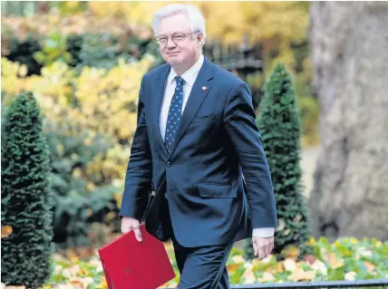  ?? Jack Taylor ?? > Brexit Secretary David Davis arrives at Number 10 yesterday