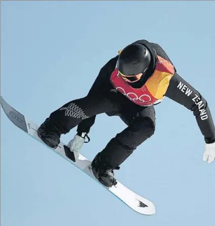  ?? FOTO: GETTY ?? Carlos García Knight acabó quinto en la prueba de slopestyle encuadrada dentro del snowboard