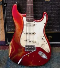  ??  ?? 3 3. 1966 Fender Candy Apple Red Stratocast­er “I bought this guitar from the original owner who was a bit of legend in Minnesota. He bought it in ’66 and played it every day – it looks like it and it feels like it!”