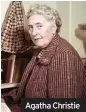  ??  ?? Agatha Christie