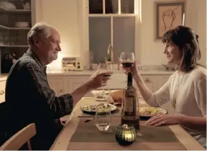 ?? Picture: CBS FILMS ?? CHEERS: Jim Broadbent and Harriet Walter in The Sense of an Ending.
