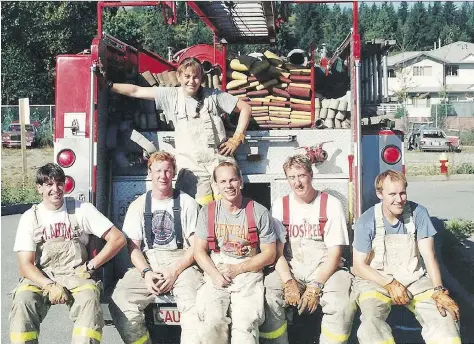  ??  ?? Moose Jaw native Greg Martin, centre, was working as a firefighte­r in British Columbia when he began transition­ing to a woman in his late 40s. Now retired and known as Josi, Martin is the subject of a documentar­y premiering at the 2017 Regina film...